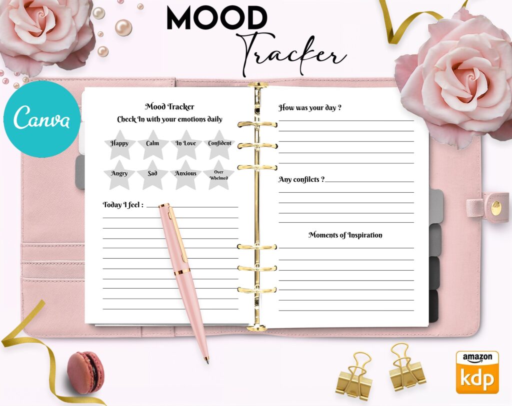 Dream Journal 7 Editable Canva Templates for Journal, Canva KDP dream logbook editable interior 6×9″ low content book