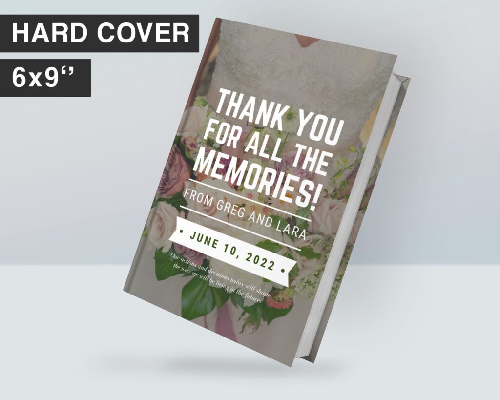 Wedding memories Hardcover Canva kdp template Editable Cover, For Canva KDP Book journal Notebook Novel 6×9″ 120 pages