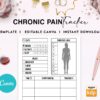 Chronic pain Logbook Tracker Journal 6×9″ Canva Editable Template, Canva KDP Kids editable interior digital and printable,