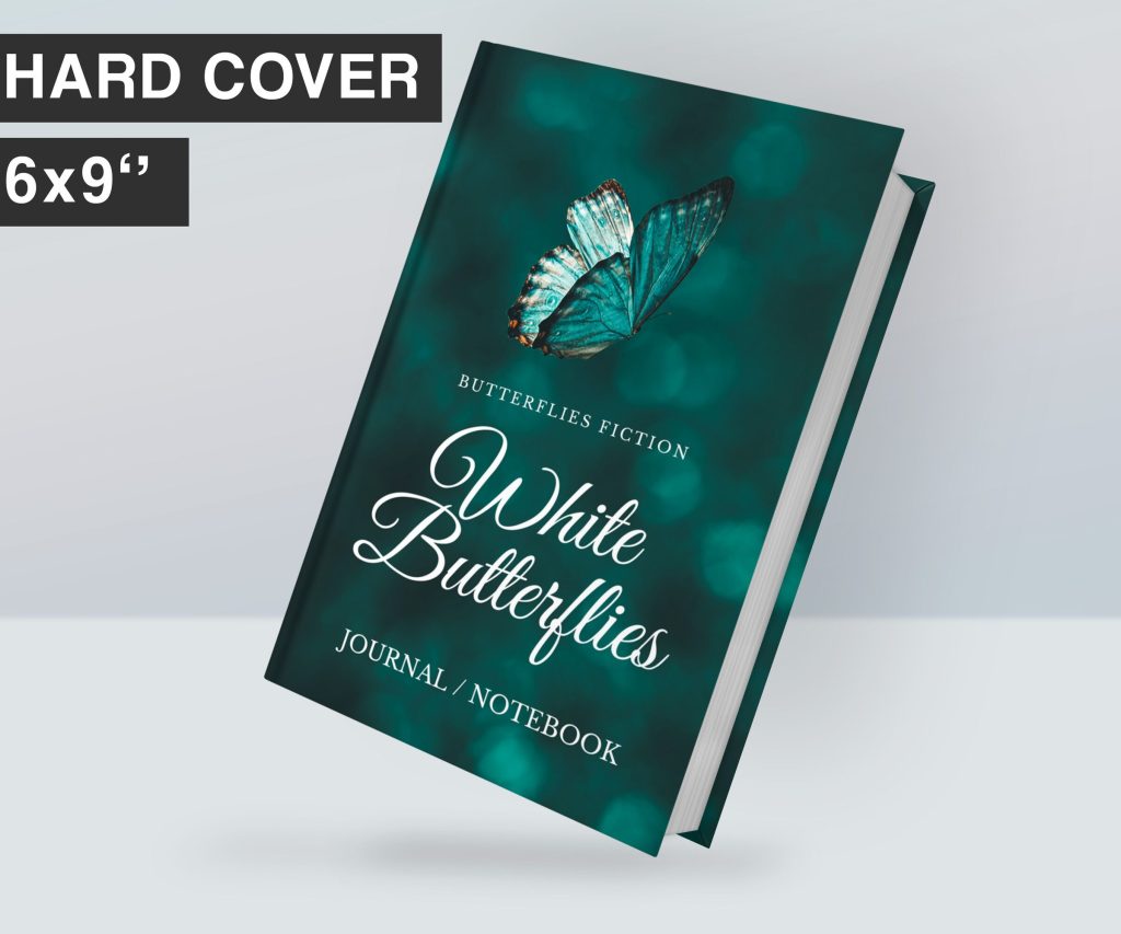 Butterfly Hardcover Canva kdp template Editable Cover, For Canva KDP Book journal Notebook Novel 6×9″ 120 pages