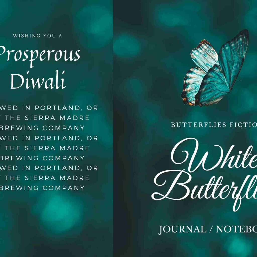 Butterfly Hardcover Canva kdp template Editable Cover, For Canva KDP Book journal Notebook Novel 6×9" 120 pages