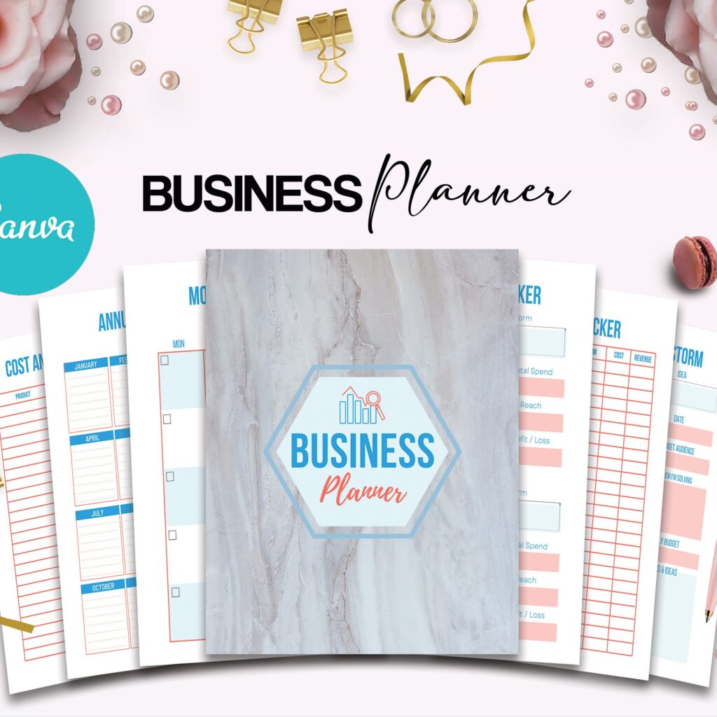 Business Planner journal 33 Editable Templates, 8.5×11″ Canva KDP Planner editable interiors Bundle COMMERCIAL Use