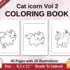 Caticorn Coloring book Vol 2 KDP interior For Kids aged 2-4 4-8, 8.5×11 PDF FILE Used as Low Content Book, Ready To Upload COMMERCIAL Use
