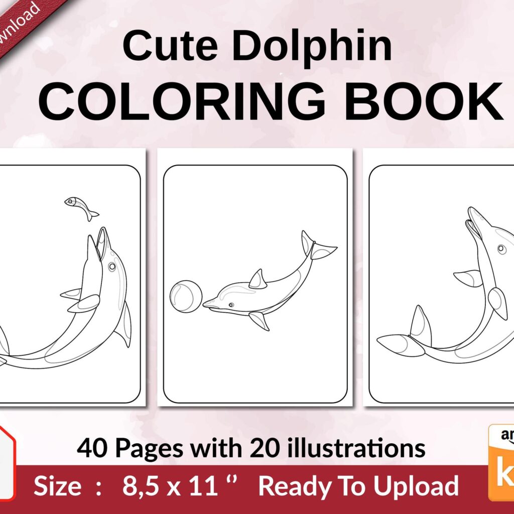Dolphin Coloring Book