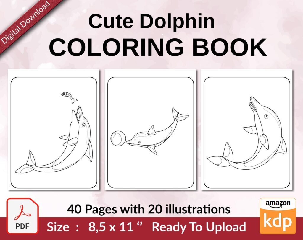 Dolphin Coloring Book