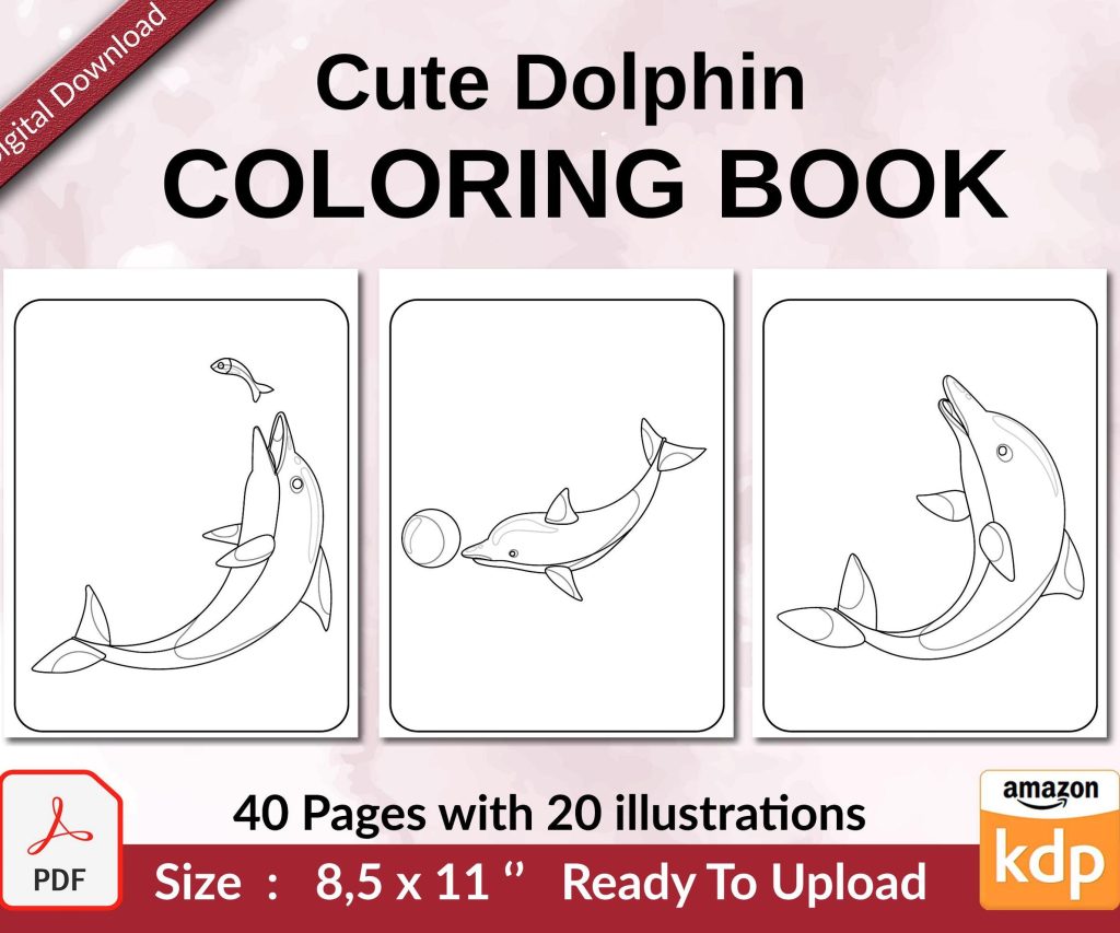 Dolphin Coloring Book