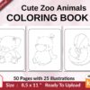 Zoo Animals Coloring Book
