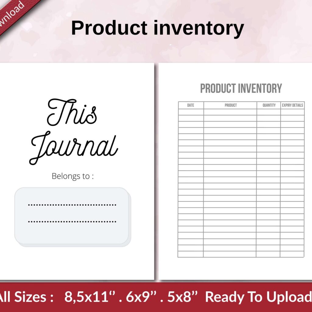 Product inventory KDP interior Ready To Upload, Sizes 8.5×11 6×9 5×8 inch PDF FILE Used as Amazon KDP Paperback Low Content Book, journal, Notebook, Planner, COMMERCIAL Use