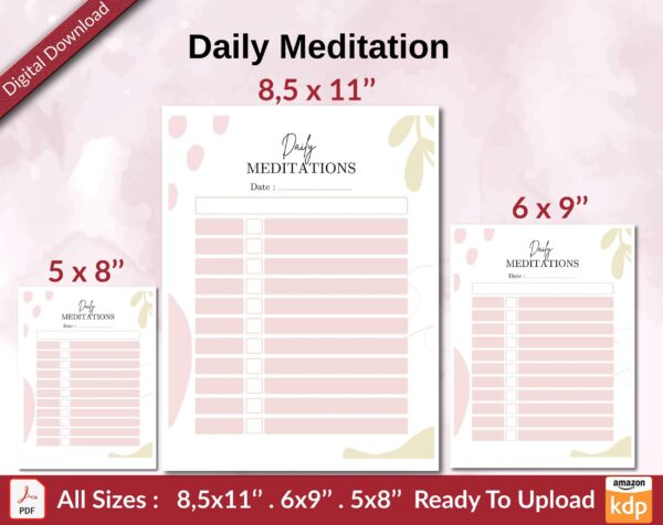 Daily Meditation Journal Template