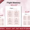 Flight Itinerary KDP interior Ready To Upload, Sizes 8.5×11 6×9 5×8 inch PDF FILE Used as Amazon KDP Paperback Low Content Book, journal, Notebook, Planner, COMMERCIAL Use