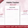 Habits Tracker KDP interior Ready To Upload, Sizes 8.5×11 6×9 5×8 inch PDF FILE Used as Amazon KDP Paperback Low Content Book, journal, Notebook, Planner, COMMERCIAL Use