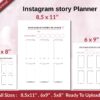 Instagram story Planner KDP interior Ready To Upload, Sizes 8.5×11 6×9 5×8 inch PDF FILE Used as Amazon KDP Paperback Low Content Book, journal, Notebook, Planner, COMMERCIAL Use