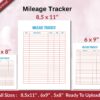 Mileage Tracker KDP interior Ready To Upload, Sizes 8.5×11 6×9 5×8 inch PDF FILE Used as Amazon KDP Paperback Low Content Book, journal, Notebook, Planner, COMMERCIAL Use