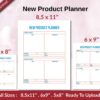 New Product Planner KDP interior Ready To Upload, Sizes 8.5×11 6×9 5×8 inch PDF FILE Used as Amazon KDP Paperback Low Content Book, journal, Notebook, Planner, COMMERCIAL Use