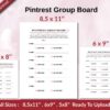 Pintrest Group Board KDP interior Ready To Upload, Sizes 8.5×11 6×9 5×8 inch PDF FILE Used as Amazon KDP Paperback Low Content Book, journal, Notebook, Planner, COMMERCIAL Use