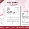 Plant journal KDP interior Ready To Upload, Sizes 8.5×11 6×9 5×8 inch PDF FILE Used as Amazon KDP Paperback Low Content Book, journal, Notebook, Planner, COMMERCIAL Use