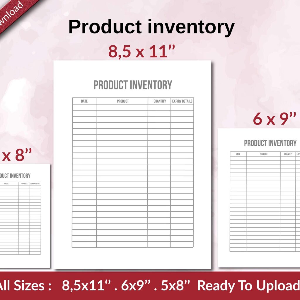 Product inventory KDP interior Ready To Upload, Sizes 8.5×11 6×9 5×8 inch PDF FILE Used as Amazon KDP Paperback Low Content Book, journal, Notebook, Planner, COMMERCIAL Use