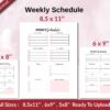 Weekly Schedule KDP interior Ready To Upload, Sizes 8.5×11 6×9 5×8 inch PDF FILE Used as Amazon KDP Paperback Low Content Book, journal, Notebook, Planner, COMMERCIAL Use