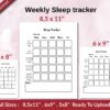 Weekly Sleep tracker KDP interior Ready To Upload, Sizes 8.5×11 6×9 5×8 inch PDF FILE Used as Amazon KDP Paperback Low Content Book, journal, Notebook, Planner, COMMERCIAL Use
