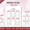 Weekly To Do KDP interior Ready To Upload, Sizes 8.5×11 6×9 5×8 inch PDF FILE Used as Amazon KDP Paperback Low Content Book, journal, Notebook, Planner, COMMERCIAL Use