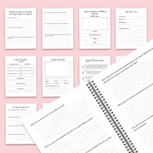 Adoption Promptly Journal 46 Editable Templates, 8.5×11″ Canva KDP Planner editable interior COMMERCIAL Use