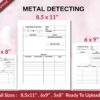 METAL DETECTING 120 pages Ready to Upload PDF used as Low Content Planner tracker or Log Book KDP, Size 6×9 8.5×11 5×8 Commercial Use