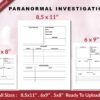 PARANORMAL INVESTIGATION 120 pages Ready to Upload PDF used as Low Content Planner tracker or Log Book KDP, Size 6×9 8.5×11 5×8 Commercial Use