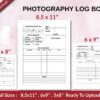 PHOTOGRAPHY LOG BOOK 120 pages Ready to Upload PDF used as Low Content Planner tracker or Log Book KDP, Size 6×9 8.5×11 5×8 Commercial Use