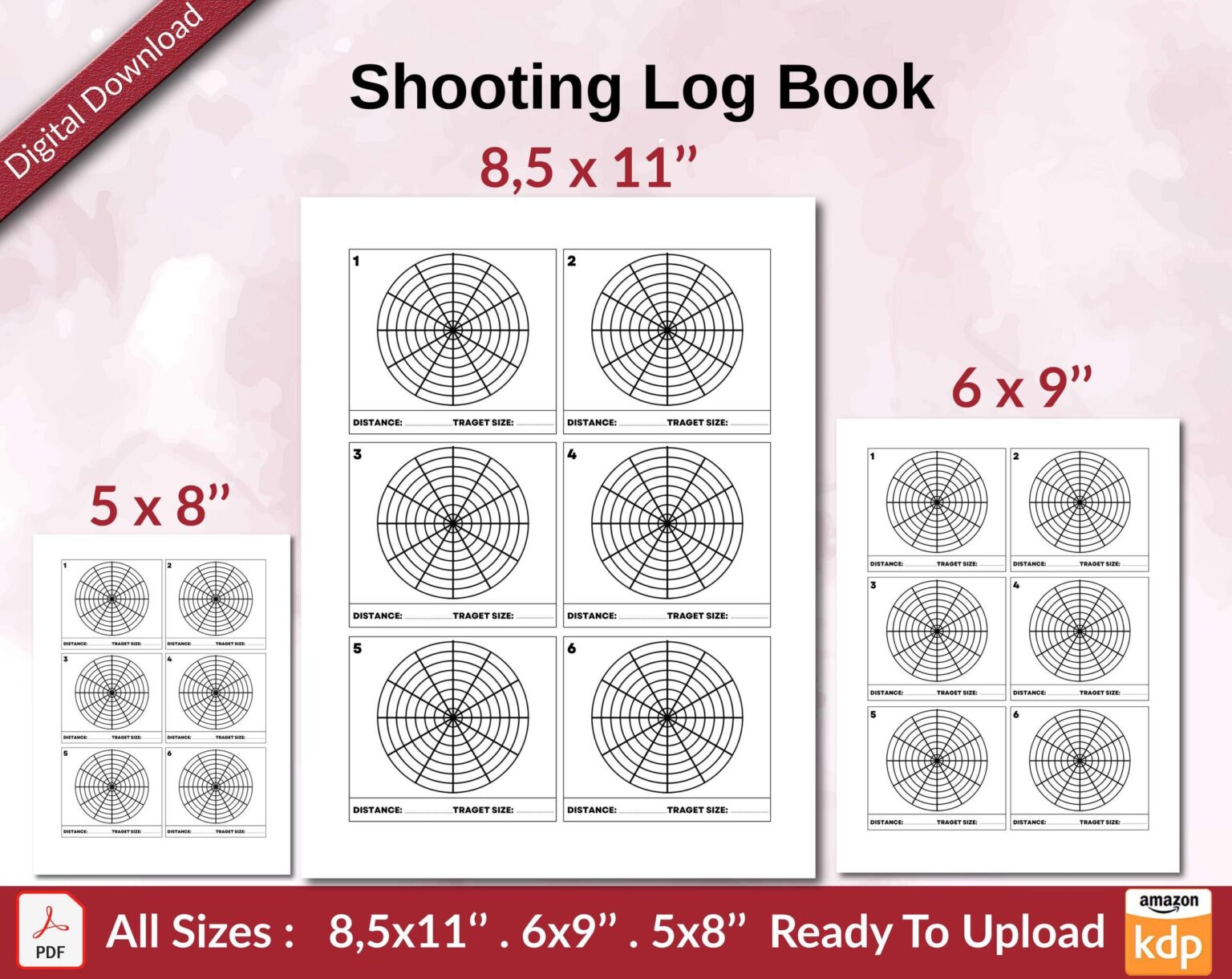 Shooting Log Book 120 pages Ready to Upload PDF used as Low Content