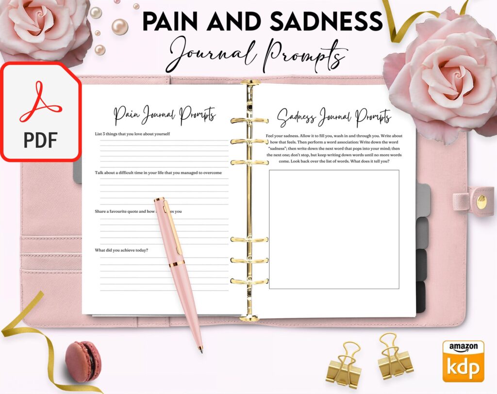 Grief Promptly Journal 37 Pages, 8.5×11″ KDP Planner interior COMMERCIAL Use