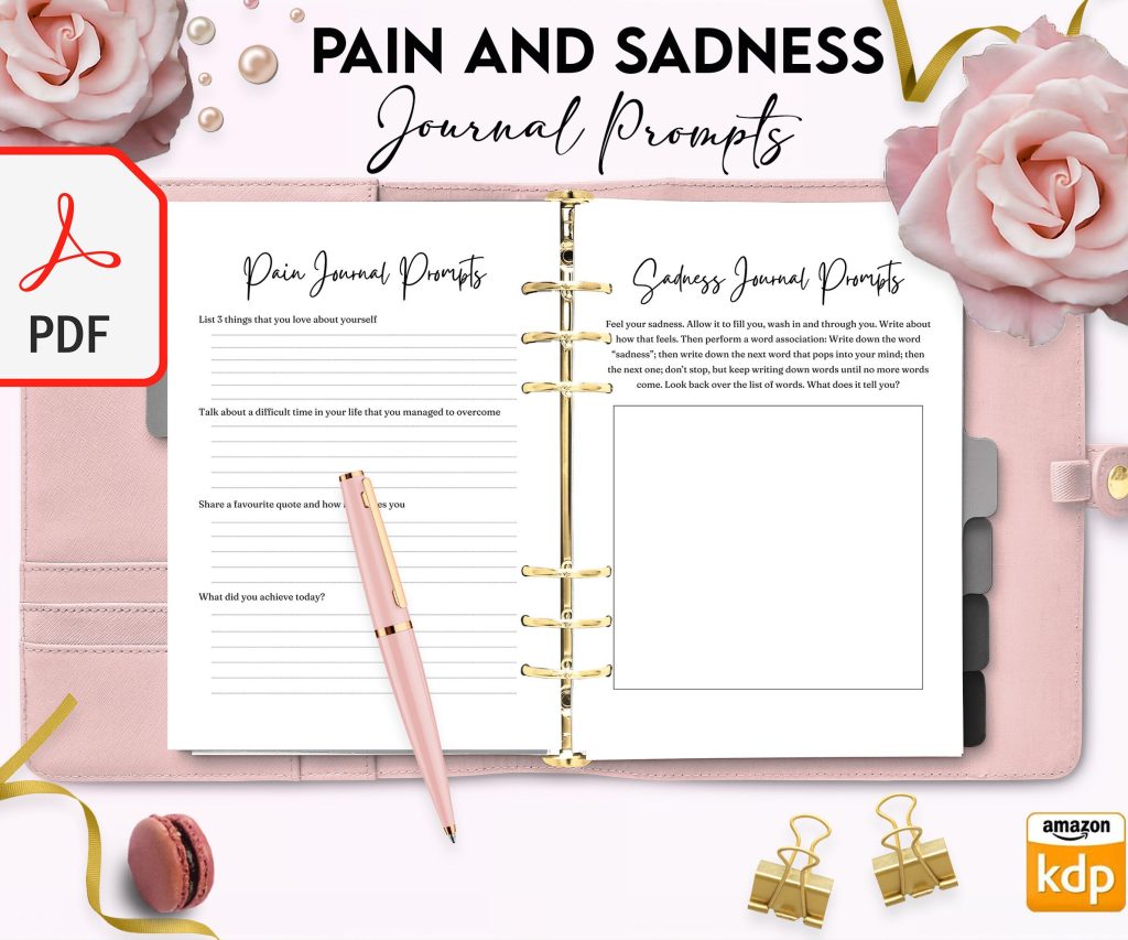 Grief Promptly Journal 37 Pages, 8.5×11″ KDP Planner interior COMMERCIAL Use