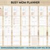 Busy Mom Planner, Home Management Planner Editable Templates, House Binder, Home Organization Planner, Canva Editable Templates, Kdp interior
