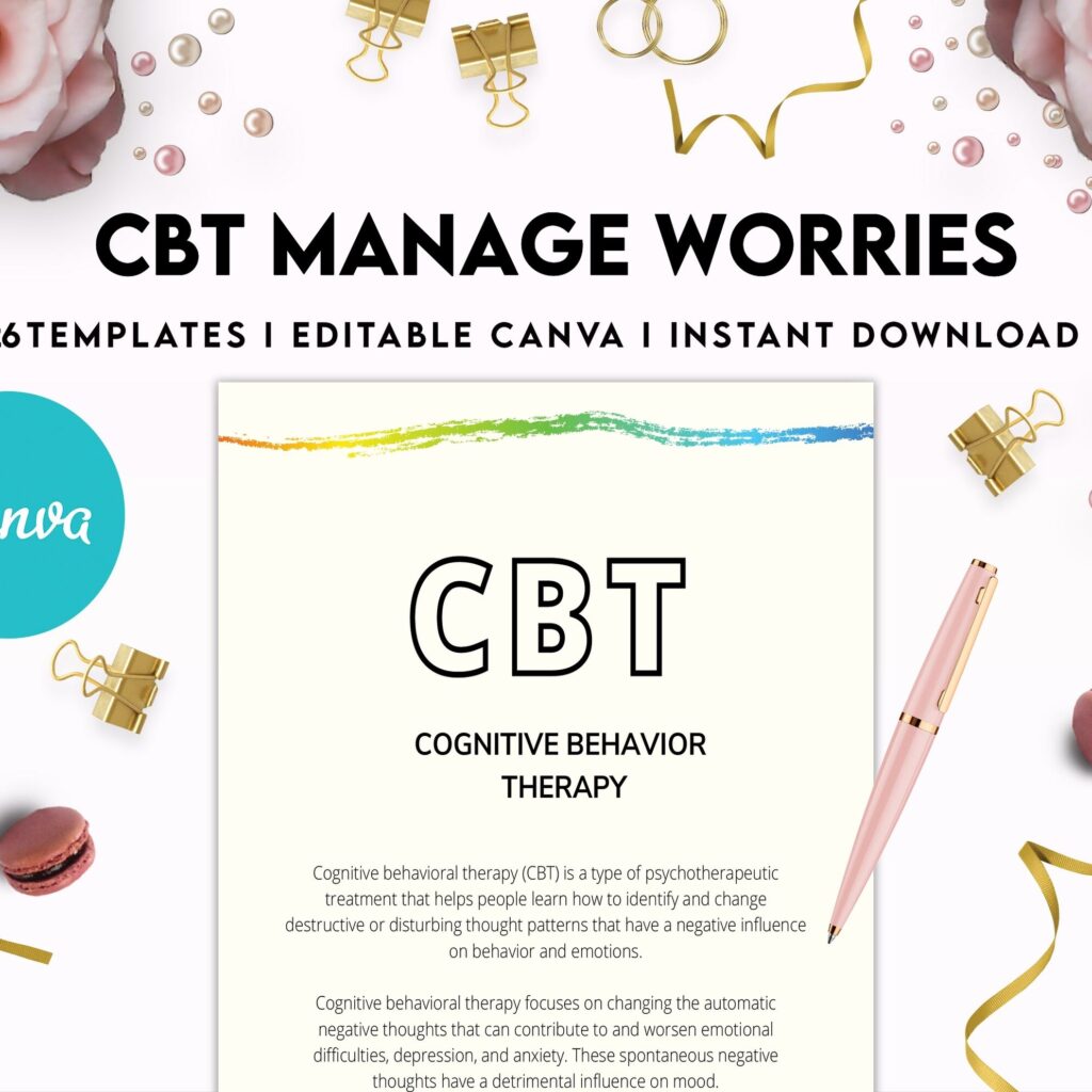 CBT activity book for Adults and kids age 12+, therapy worksheets, therapy tools, therapy resources, zones of regulation, anxiety, Canva Editable Templates, Kdp interior