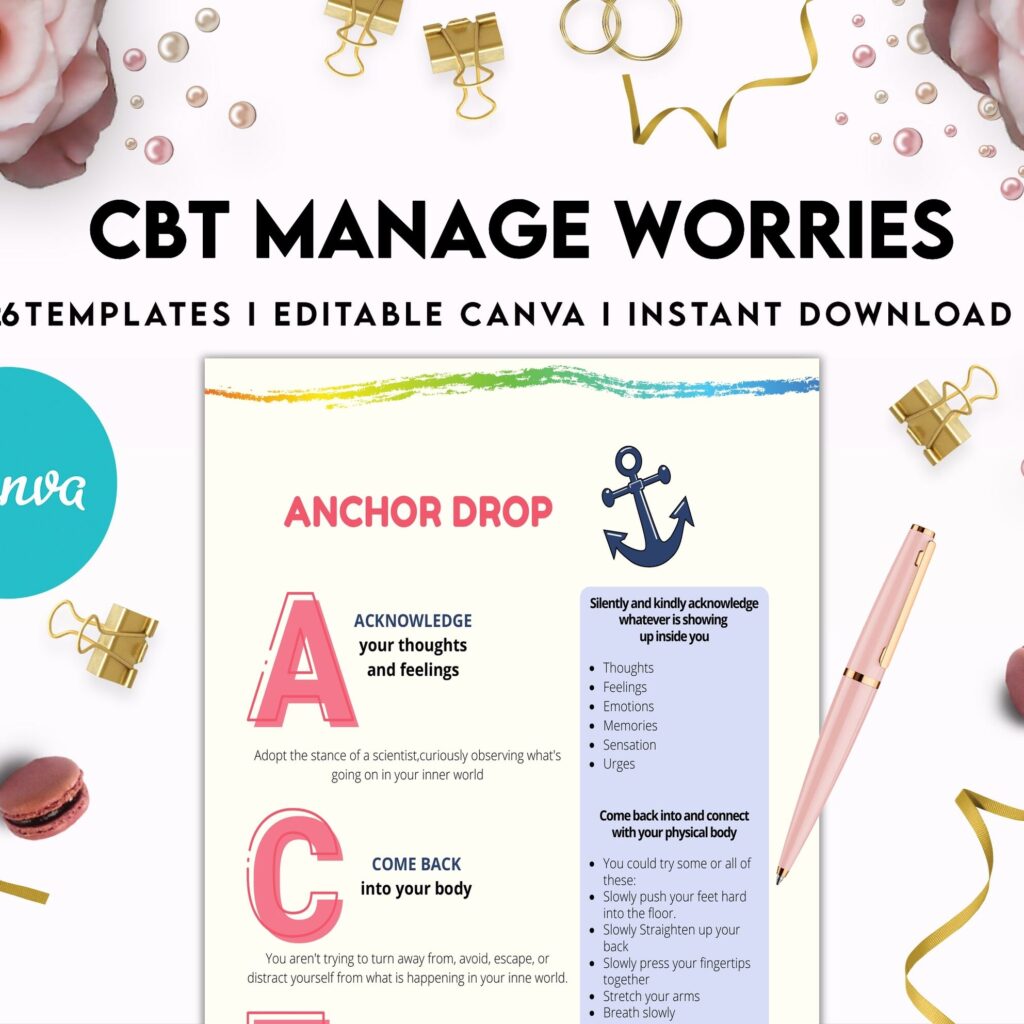 CBT activity book for Adults and kids age 12+, therapy worksheets, therapy tools, therapy resources, zones of regulation, anxiety, Canva Editable Templates, Kdp interior