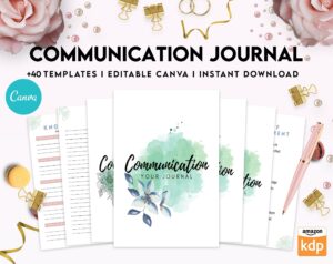 Communication Journal, DBT Interpersonal Effectiveness, Mental Health Editable Templates, Therapy Worksheets, Canva Editable Templates, Kdp interior