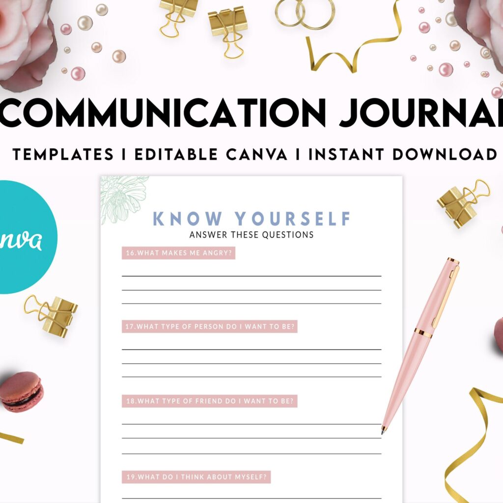 Communication Journal, DBT Interpersonal Effectiveness, Mental Health Editable Templates, Therapy Worksheets, Canva Editable Templates, Kdp interior