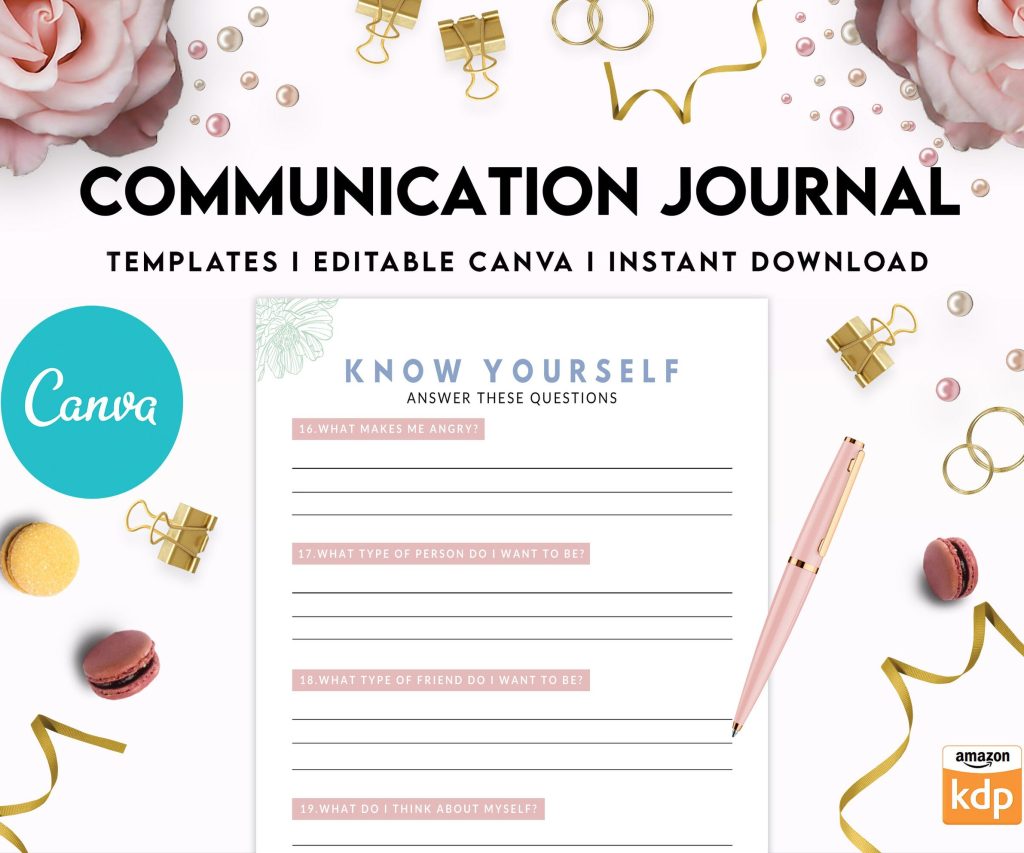 Communication Journal, DBT Interpersonal Effectiveness, Mental Health Editable Templates, Therapy Worksheets, Canva Editable Templates, Kdp interior