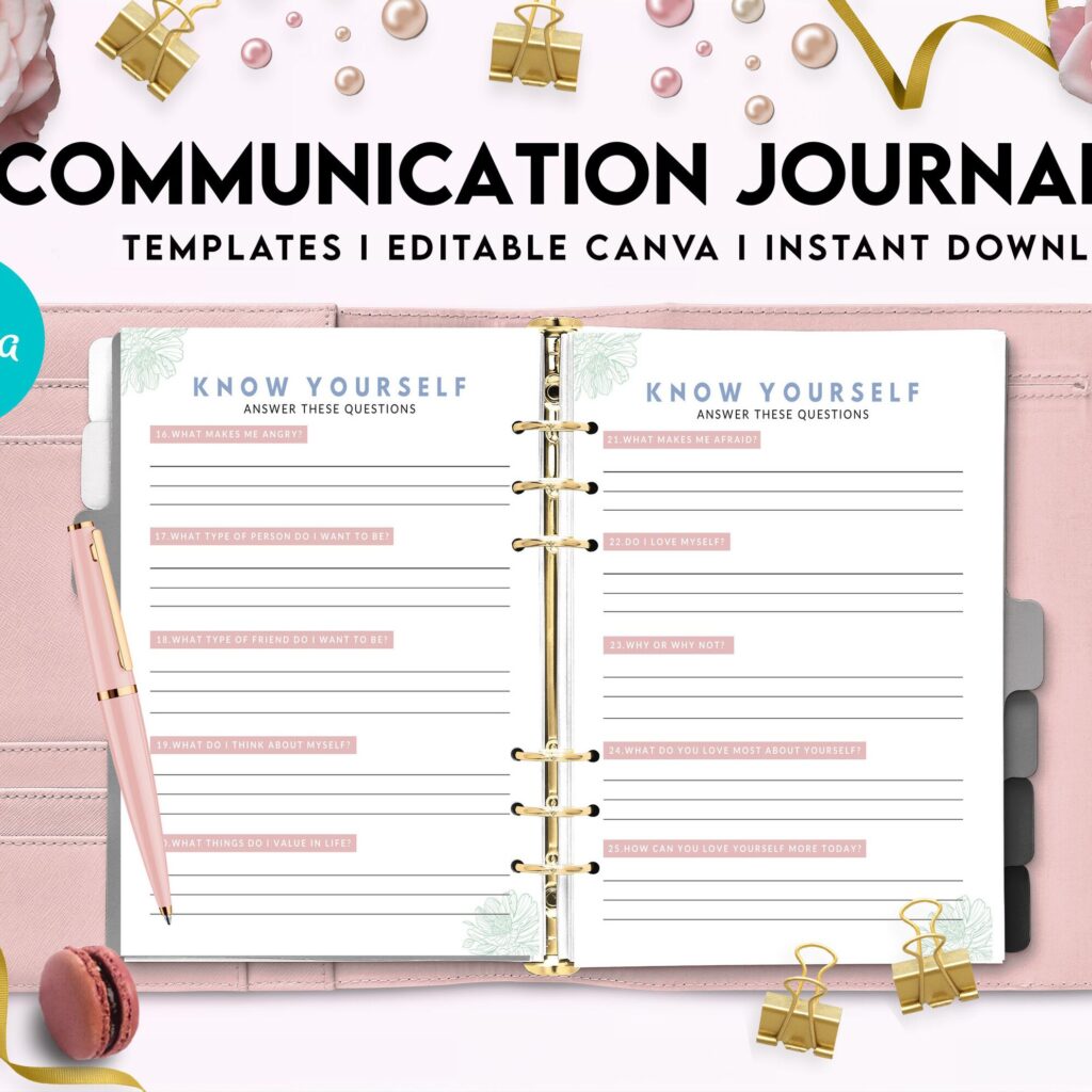 Communication Journal, DBT Interpersonal Effectiveness, Mental Health Editable Templates, Therapy Worksheets, Canva Editable Templates, Kdp interior