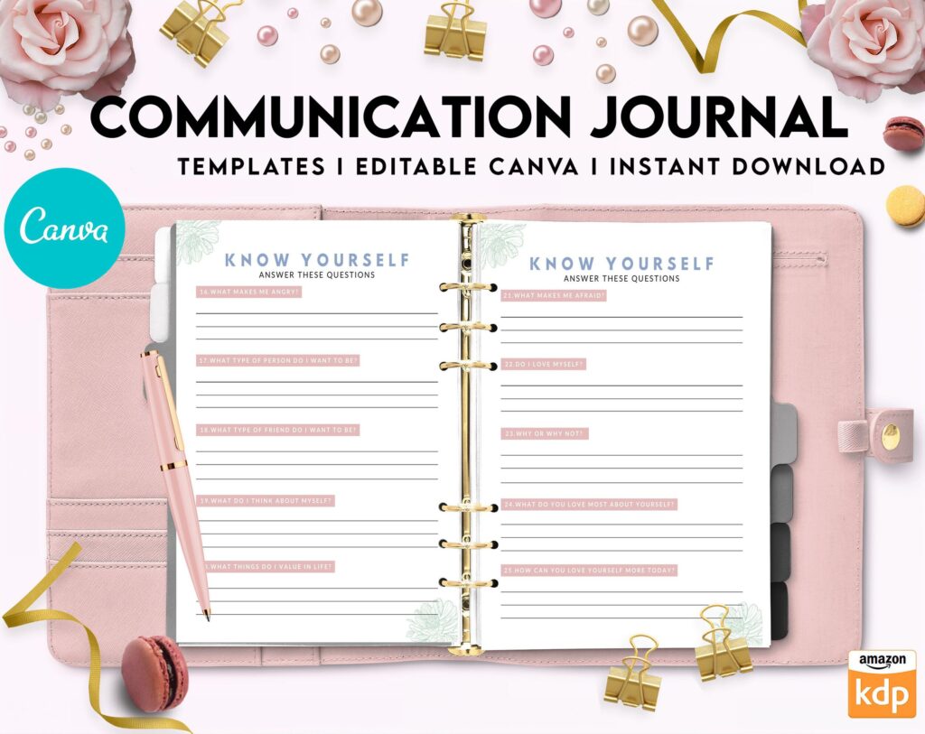 Communication Journal, DBT Interpersonal Effectiveness, Mental Health Editable Templates, Therapy Worksheets, Canva Editable Templates, Kdp interior