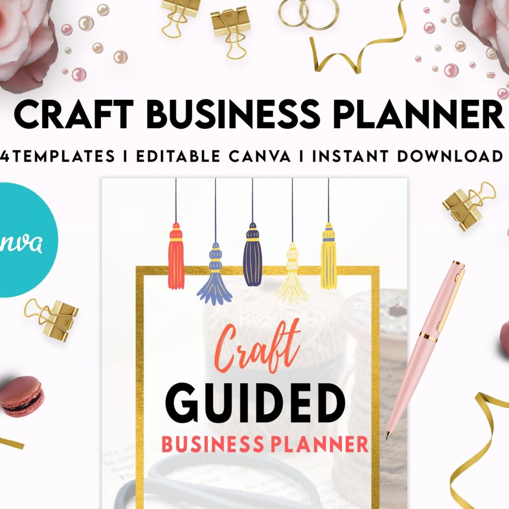 Craft Business Planner Template, Order form, Invoice, Tracker , Canva Editable Templates, Kdp interior, Binder journal