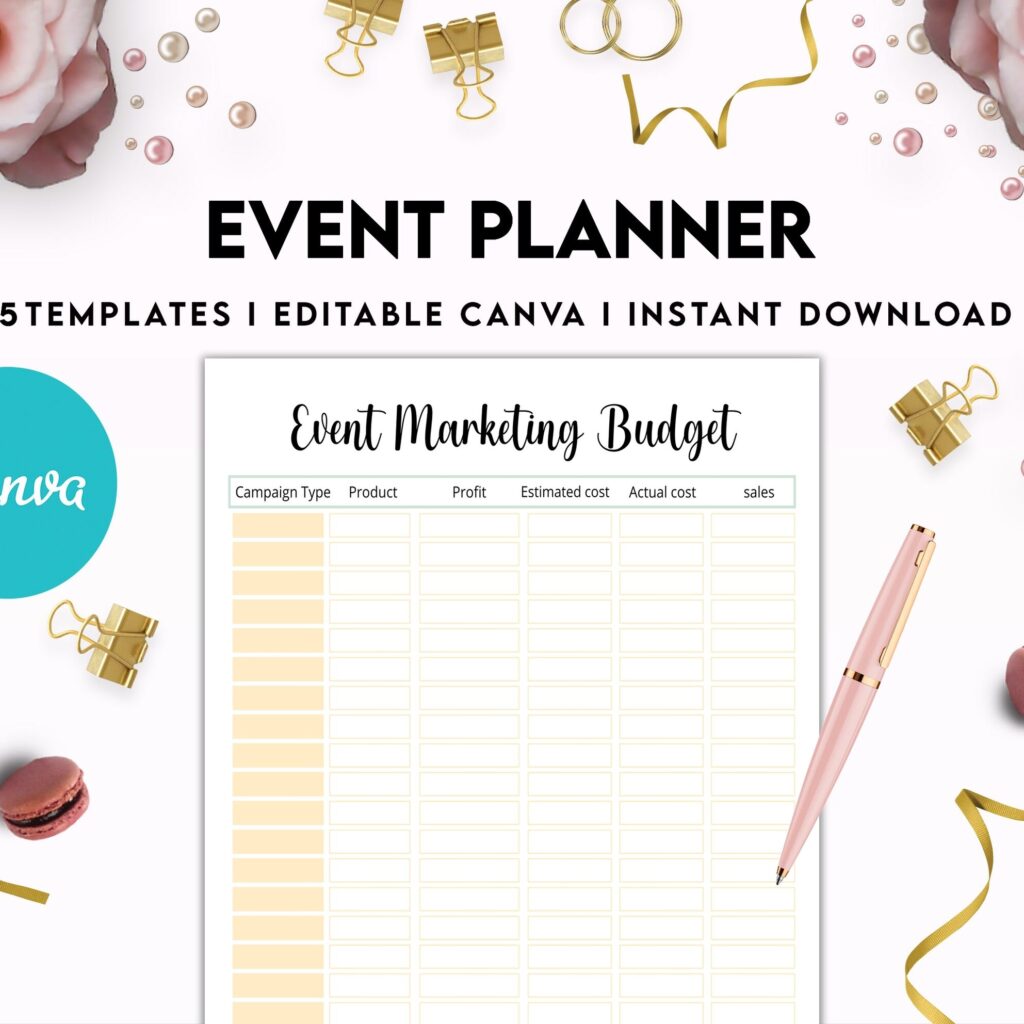 Event Planning Business Planner, Order form, Invoice, Tracker… , 35 pages Canva Editable Templates, Kdp interior, Binder journal