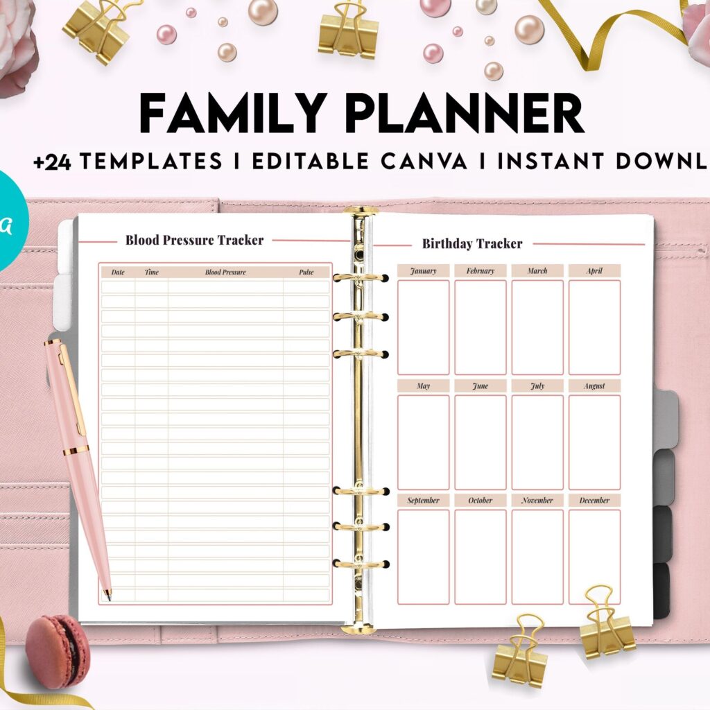 Family Health History, Personal Health History, Medical Record Tracker, Medical Appointment Tracker, Physician Form template, Canva Editable Templates, Kdp interior