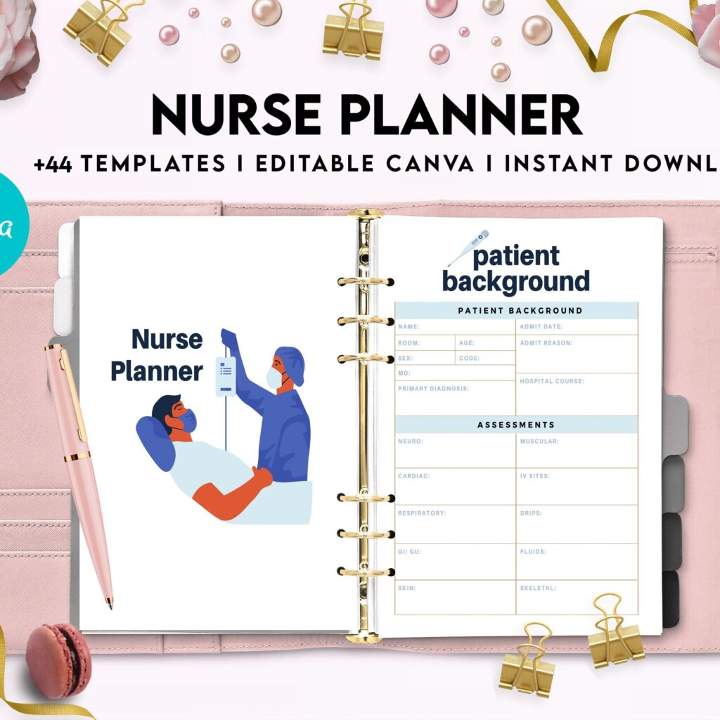 Nurse Planner, Nurse Practice journal, Nursing Student Planner, Nursing School Planner, Student Nurse, Medical Student Planner, Canva Editable Templates, Kdp interior