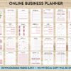 Online Business Planner, Social media statistics, monthly goal, Product Idea, benchmark, Ads tracker, email planner, Canva Editable Templates, Kdp interior