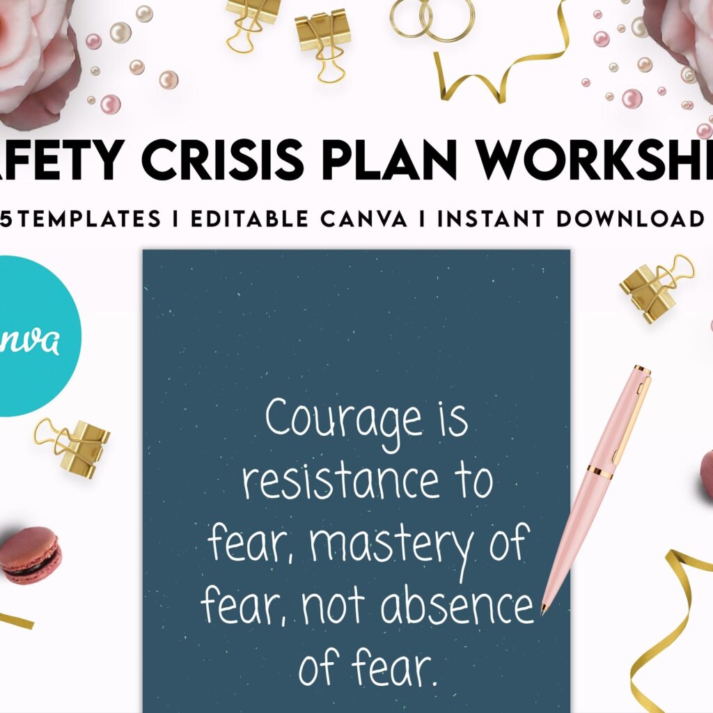 Editable Templates Safety Crisis Plan journal, Safety plan Worksheet, Therapy Aid, School Counselor, Psychology Tools, Self Help Mental Health, Canva Editable Templates, Kdp interior