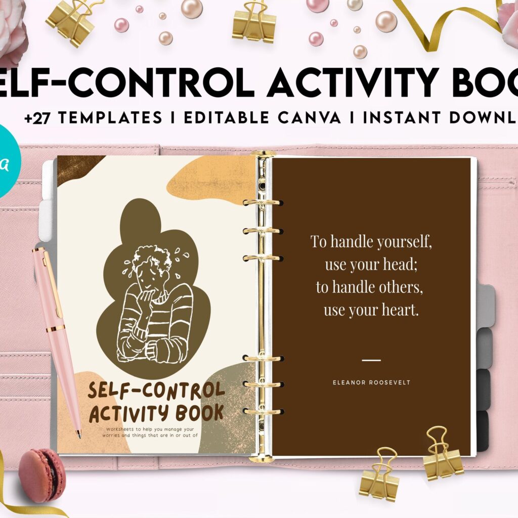 Control Editable Templates Interactive Worksheet Journal Inserts Planner Notebook Template Therapy Psychology Mental Health School Counseling Tools, Canva Editable Templates, Kdp interior