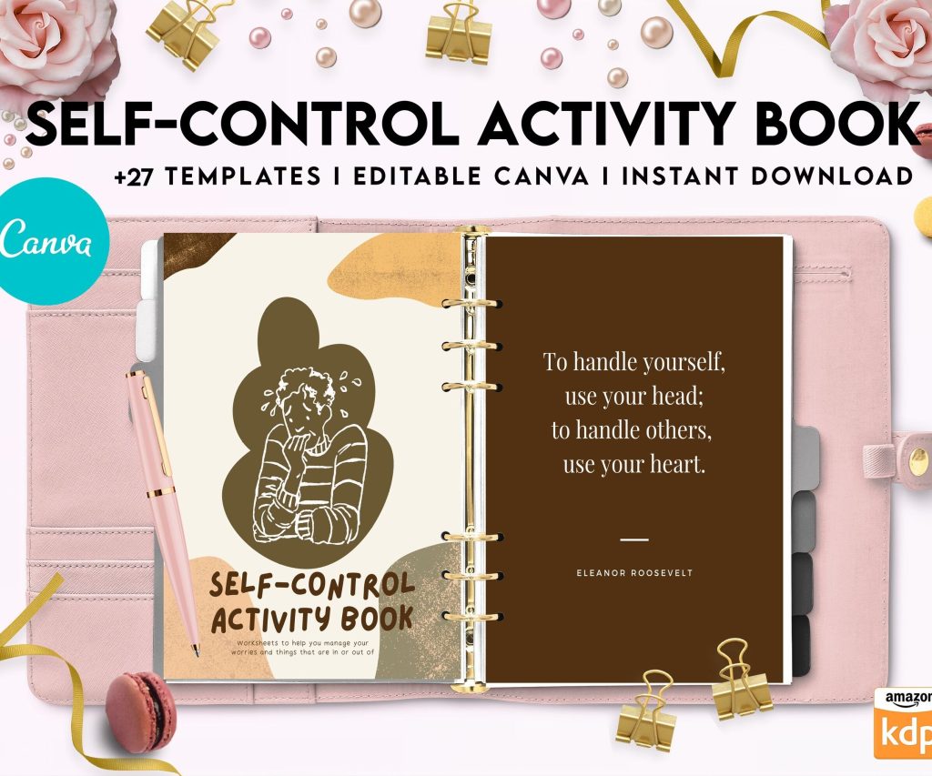 Control Editable Templates Interactive Worksheet Journal Inserts Planner Notebook Template Therapy Psychology Mental Health School Counseling Tools, Canva Editable Templates, Kdp interior