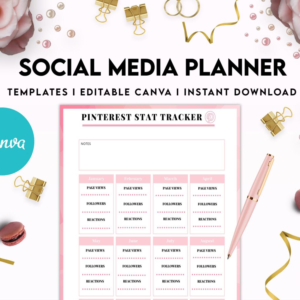 Social media planner, Social media journal, Weekly planner, Post planner, Stories Planner, feed Planner, Canva Editable Templates, Kdp interior