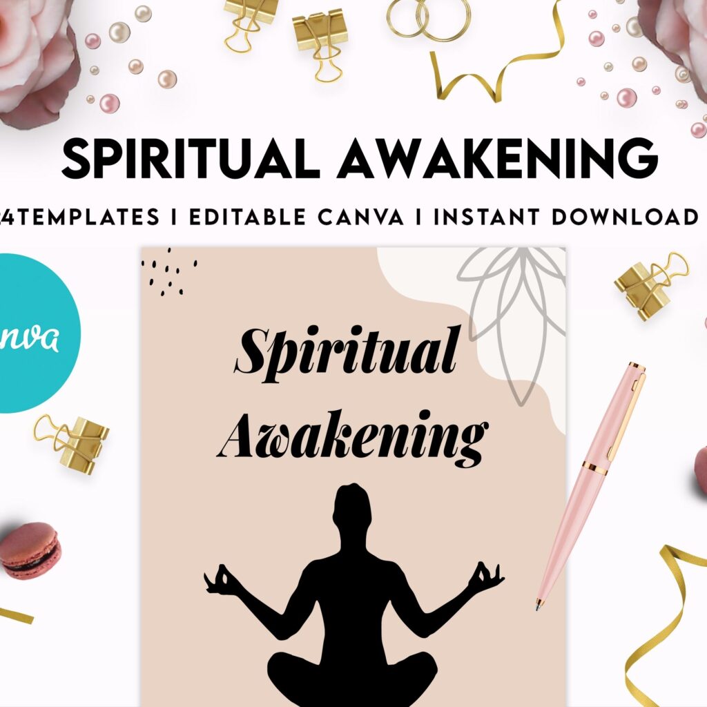 Editable Templates Spiritual Awakening Workbook for Self Discovery, Anxiety, Editable Templates Journalling Prompts, Canva Editable Templates, Kdp interior