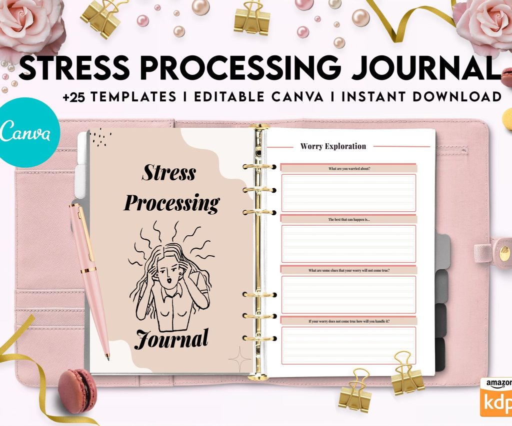Stress Journal, DBT Distress Tolerance, DBT Skills, Therapy Journal, Mental Health Journal, Stress Editable Templates, Stress Relief, BPD, Anxiety, Canva Editable Templates, Kdp interior